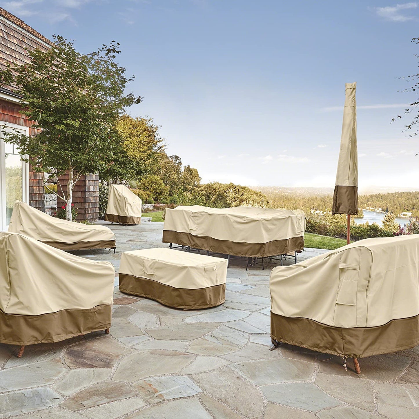 Veranda Outdoor Ping Pong Table Cover, Tan, 60" Wide X 28" Deep X 63" High, 55-826-011501-00