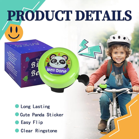 Bike Bell for Kids Girls Boys,Cute Bike Bell with Panda Sticker,Loud Crisp Clear Sound Bicycle Bell for Adults Kids,Road Bike,Electric Bike,Cruiser Bike,Mountain Bike,Children'S Bike Accessories