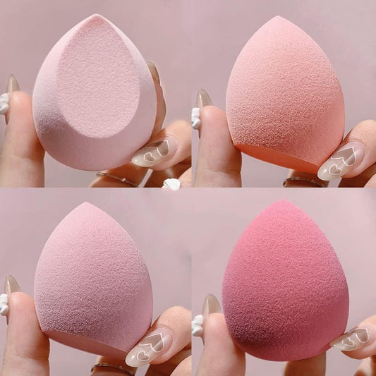 8 Pcs Makeup Sponges Blender Set - Makeup Sponges for Foundation Blender with Egg Case and 1 Holder, Flawless for Cream, Powder and Liquid (8Pcs,Pink)